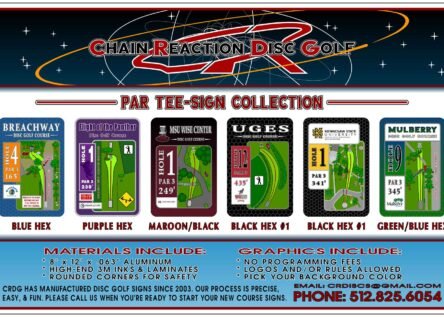 Chain Reaction Disc Golf Par Tee Sign Feature Banner-1