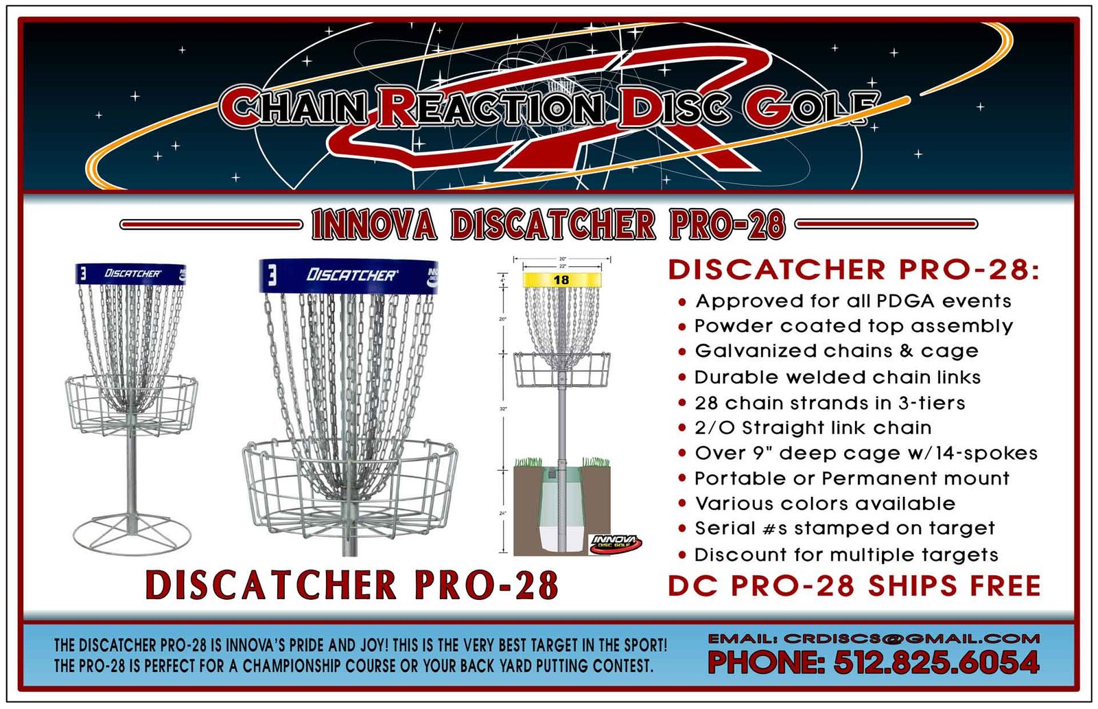 Innova DISCatcher Pro-28 Target for disc golf.