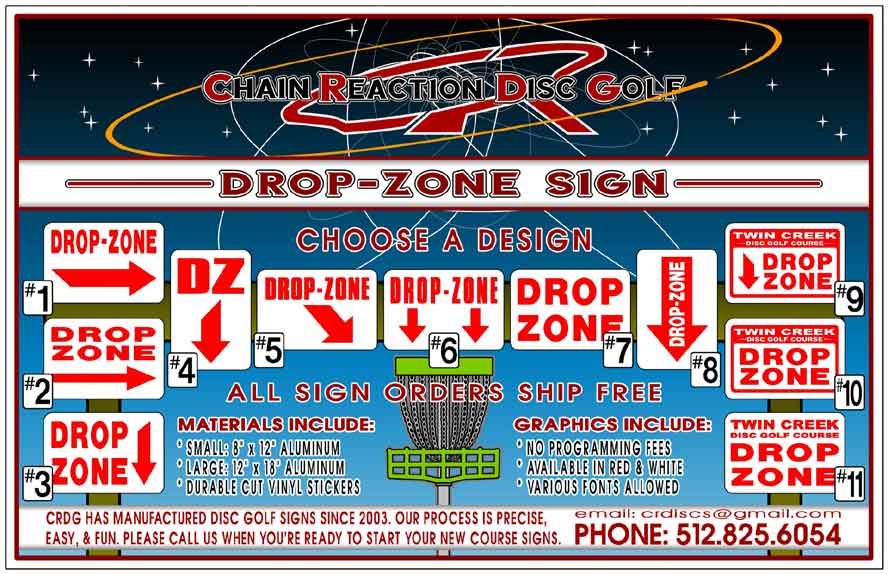 Chain Reaction Disc Golf Drop-Zone Signs Banner Link