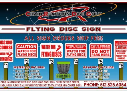Chain Reaction Disc Golf's Disc Golf Flying Disc Sign.