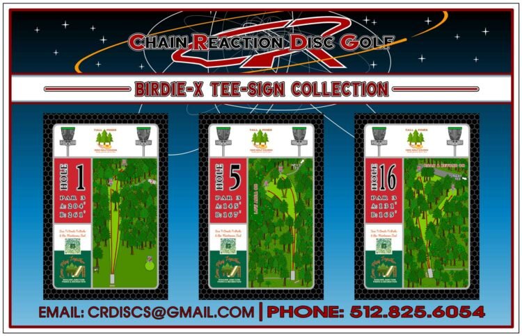 Chain Reaction Disc Golf Birdie-X Tee Sign Hero Banner