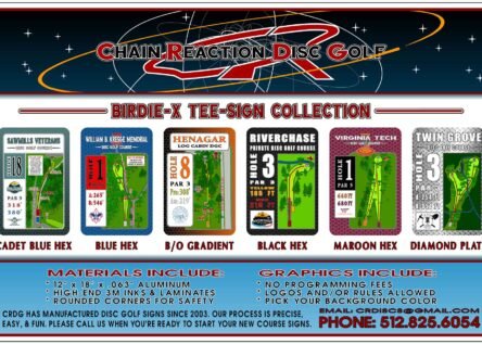 Chain Reaction Disc Golf Birdie-X Tee Sign Feature Banner