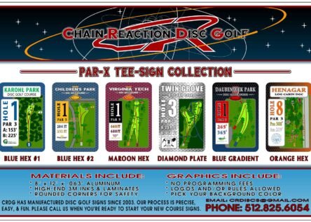 Chain Reaction Disc Golf Par-X Tee Sign Feature Banner-1