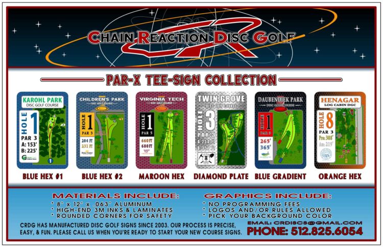 Chain Reaction Disc Golf Par-X Tee Sign Feature Banner-1