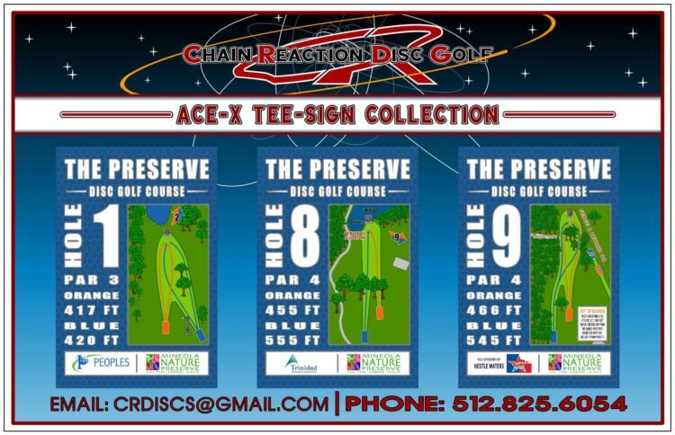 Chain Reaction Disc Golf Ace-X Tee Sign Hero Banner