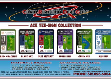 Chain Reaction Disc Golf Ace Tee Sign Feature Banner 1