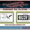 Chain Reaction Disc Golf's Disc Golf Sponsor Sign Banner for Disc Golf Courses.